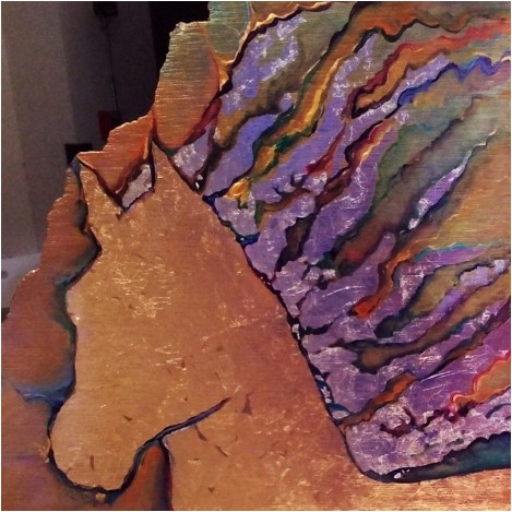 International artist Lucia Oliva and her artwork Like the wind