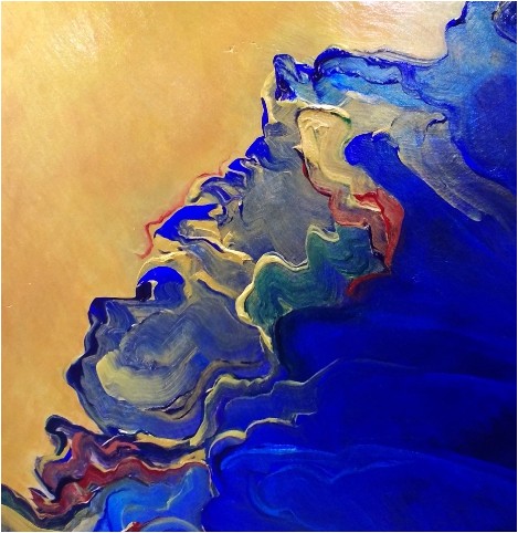 Lucia Oliva,  Number One, artwork on marble. Pharmacy One Jordan private collection