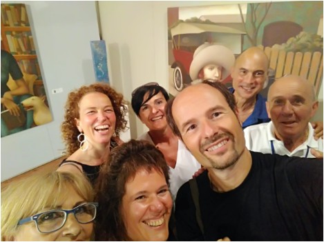 Fabi Hurtado and lucia Oliva, international contemporary Italian and spanish artists, together in Chiavari, Palazzo Rocca Museum