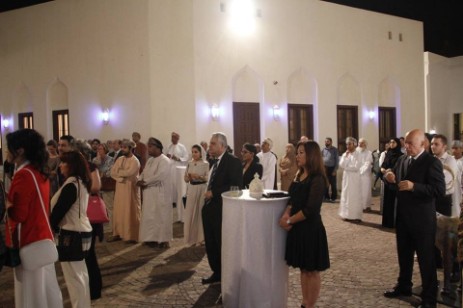 Opening night of the solo exhibition in Muscat by Lucia Oliva